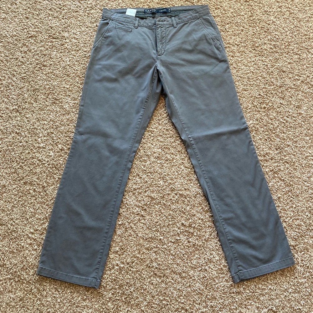 Men’s C&A Chino Trousers, Gray, W36 L32
